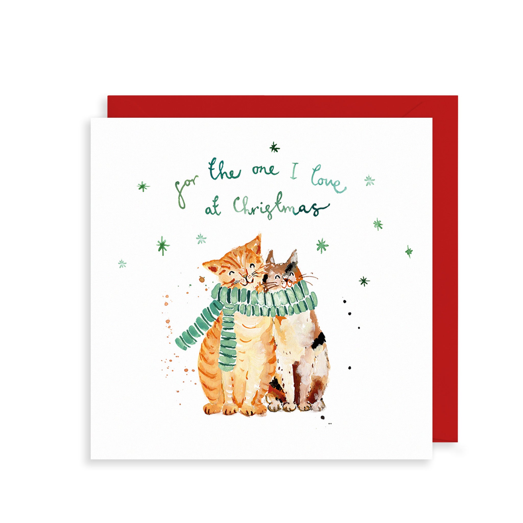 Cats For the One I Love Christmas Card