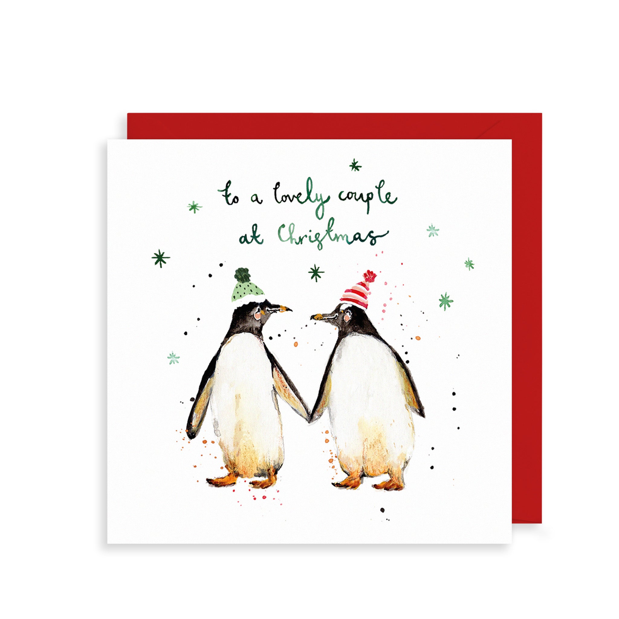 Penguins Lovely Couple Christmas Card