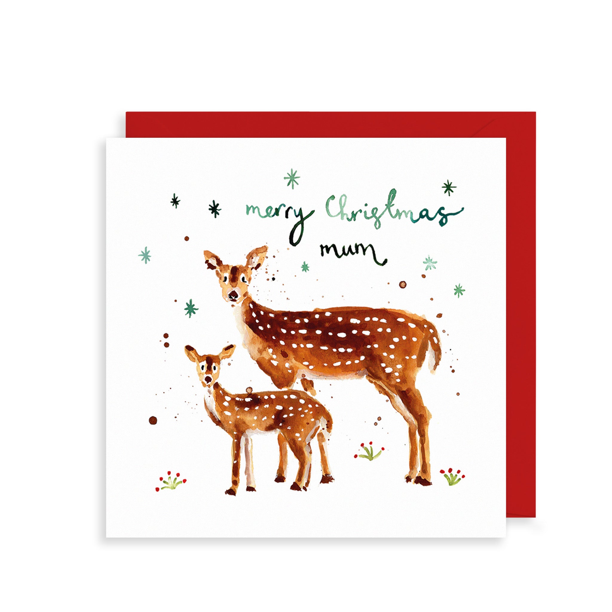 Mum Deers Christmas Card