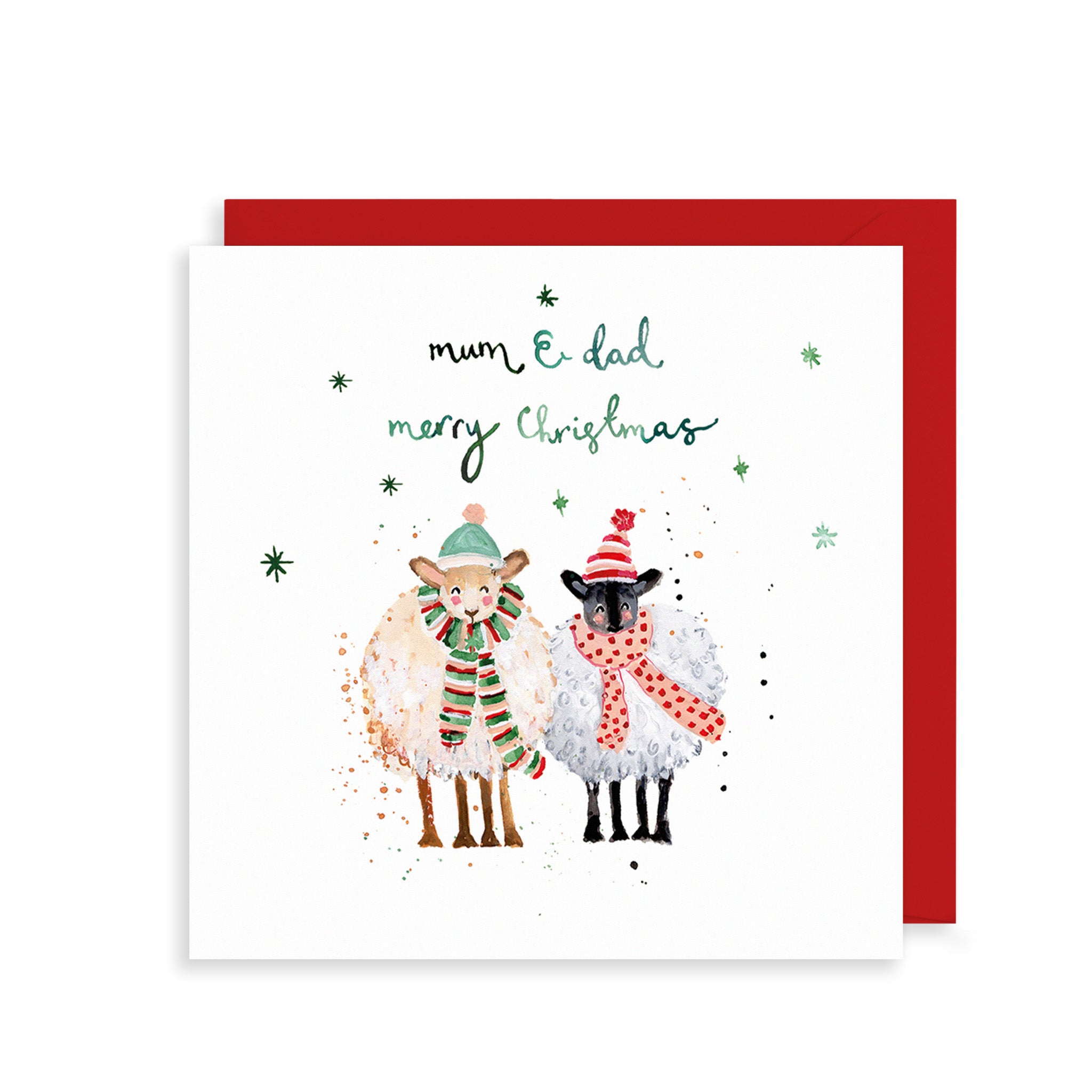 Sheep Mum & Dad Christmas Card