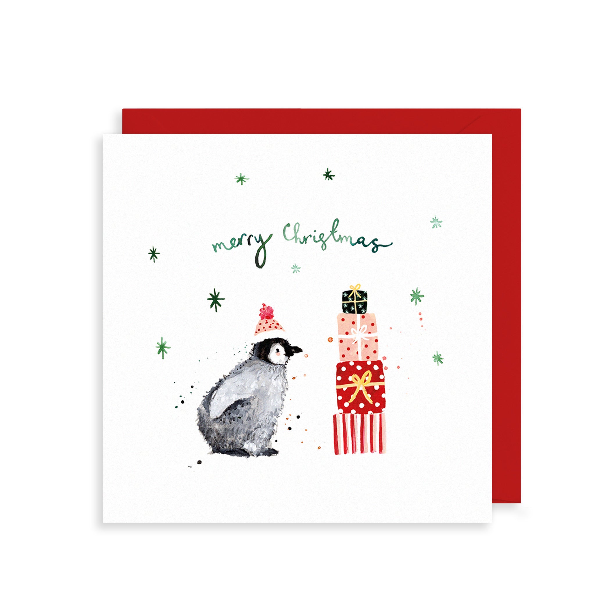 Penguin & Presents Merry Christmas Card