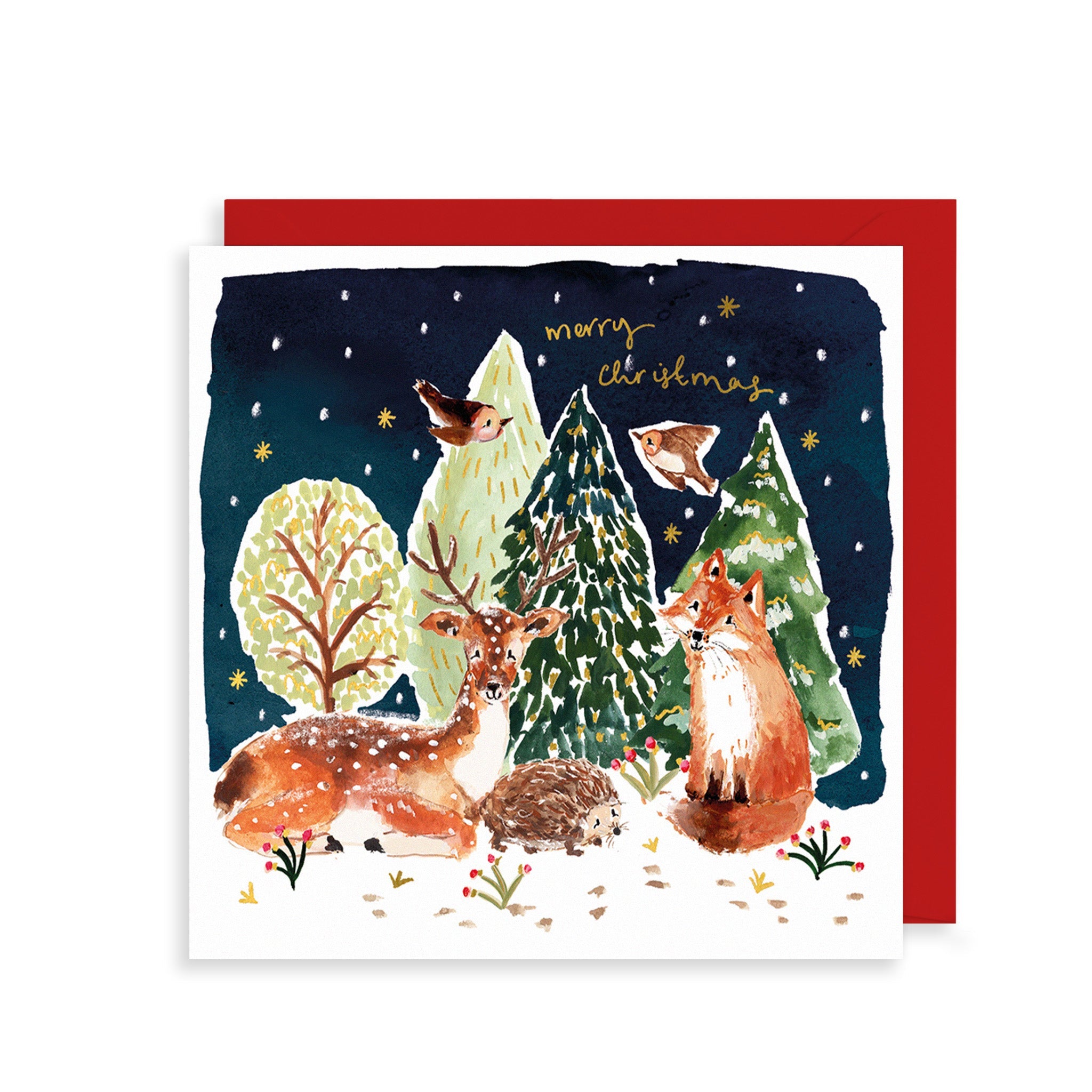 Woodland Scene Christmas Card