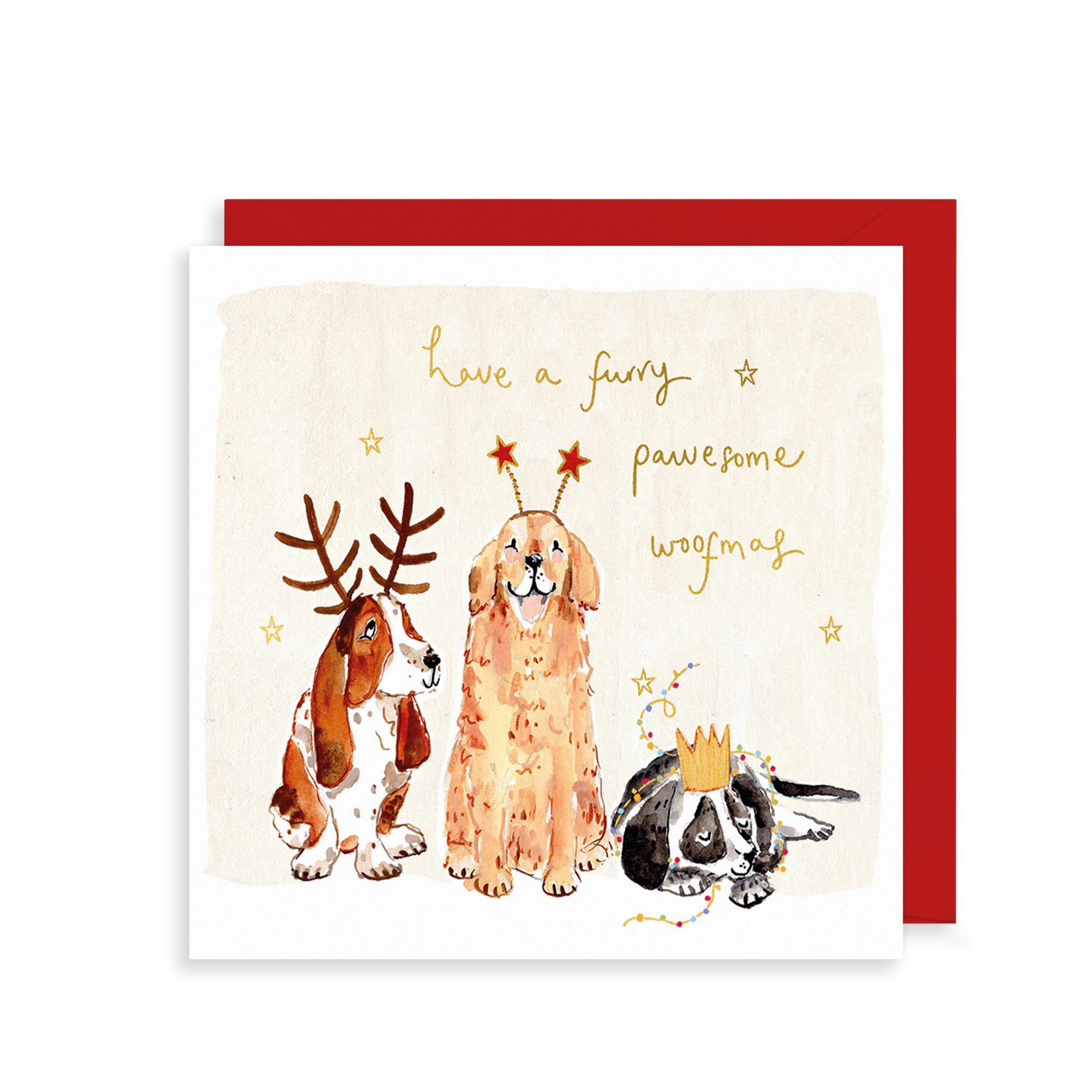 Pawesome Woofmas Dog Christmas Card