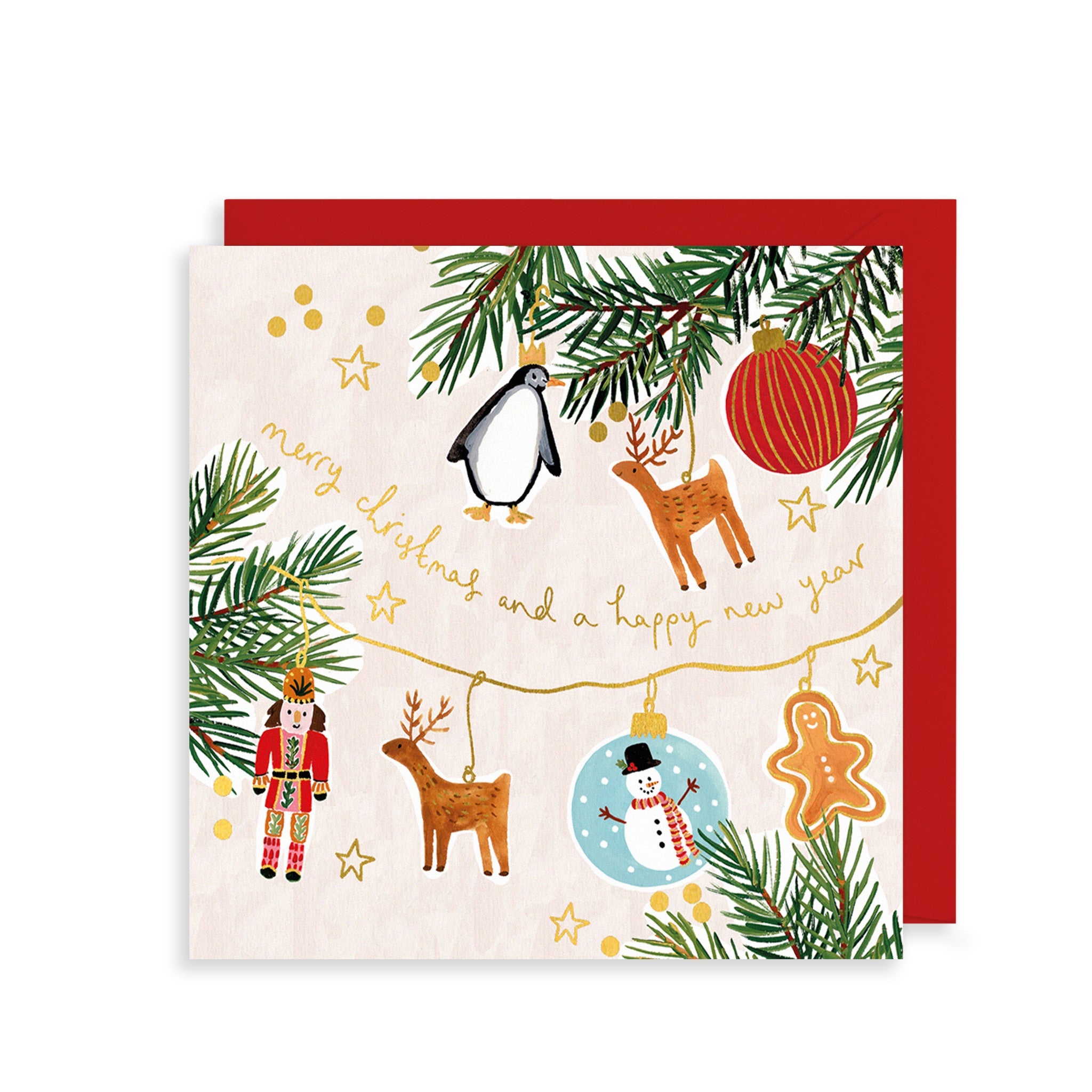 Tree Decorations Happy Christmas Card