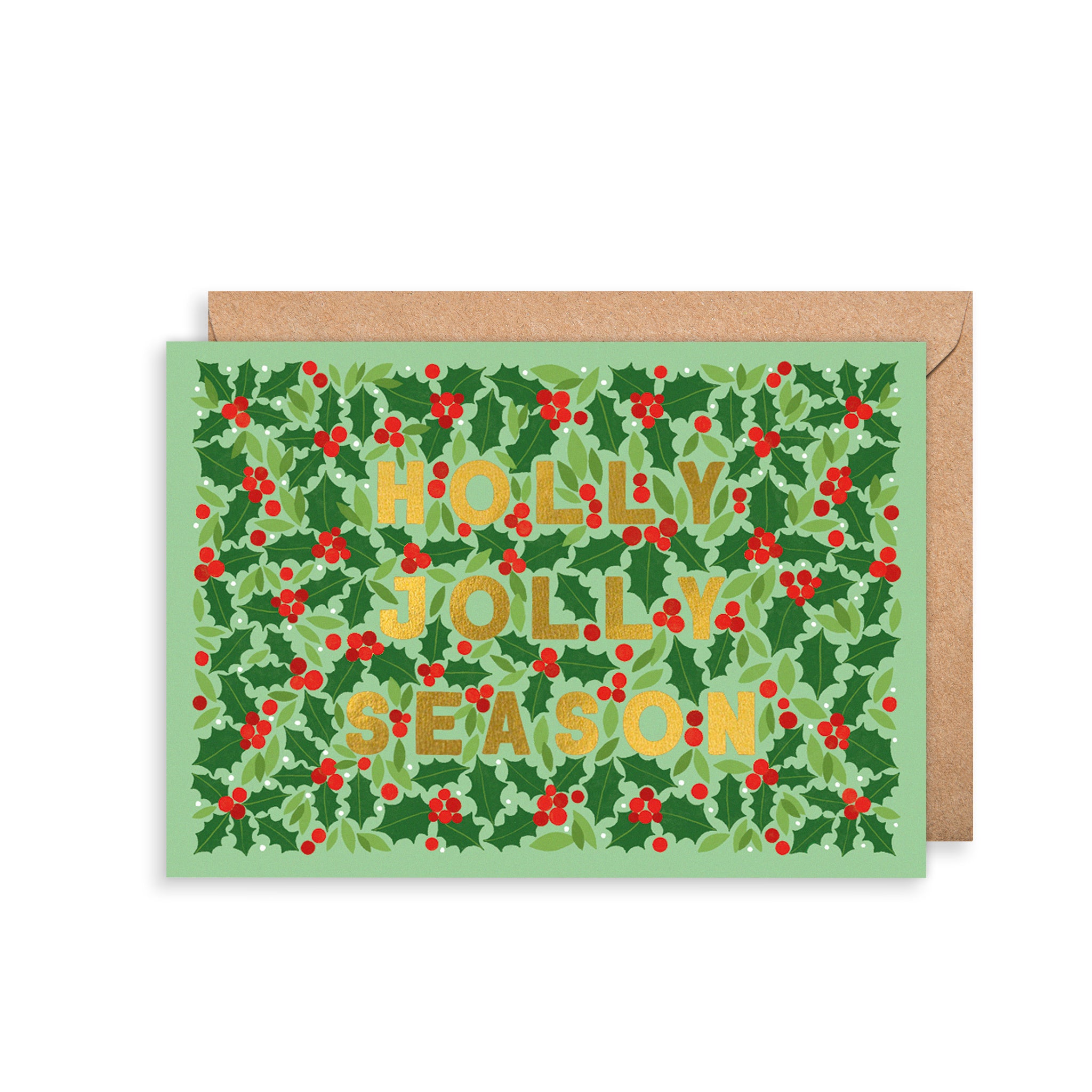 Holly Jolly Season Single Christmas Card