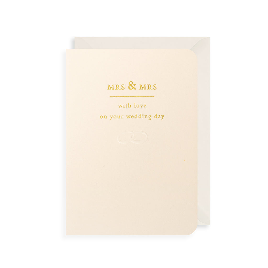 Mrs & Mrs Your Wedding Greetings Card The Art File