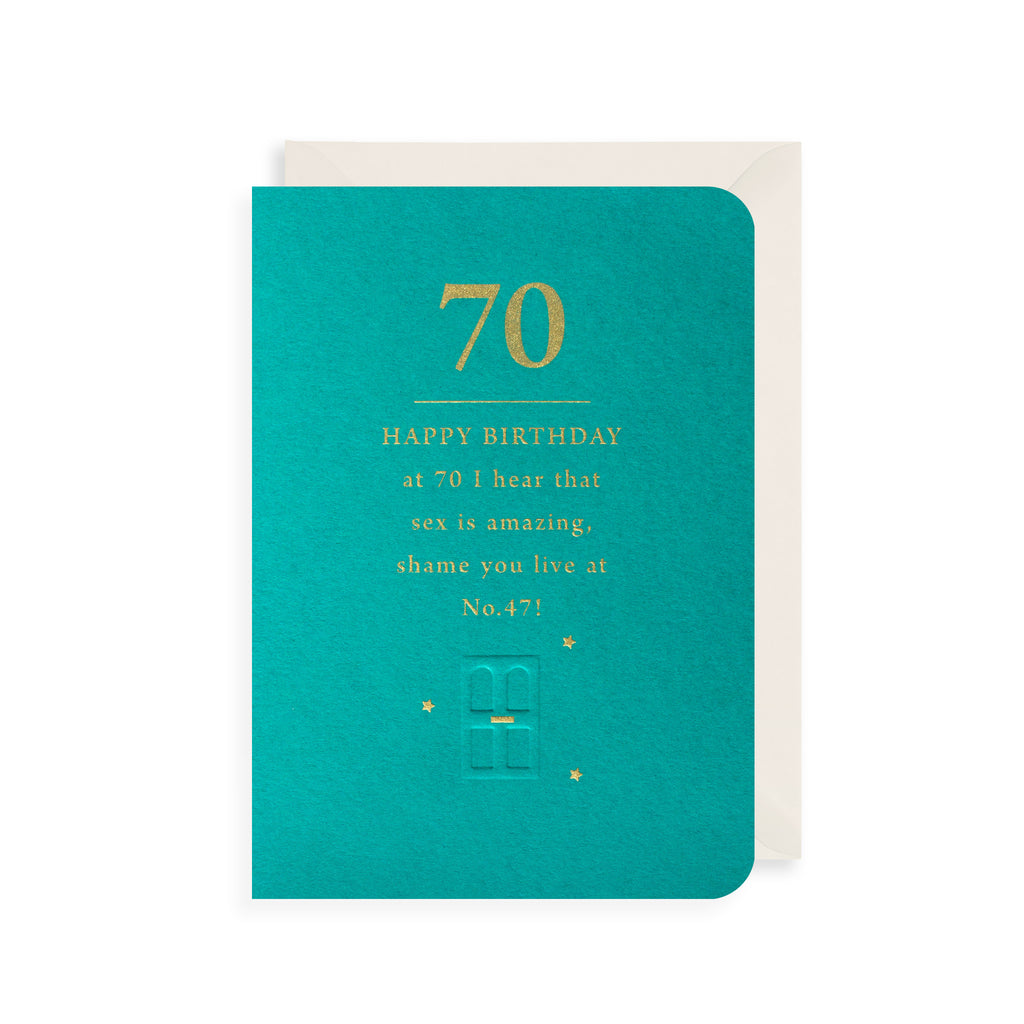 70th Birthday, No.47 Greetings Card The Art File