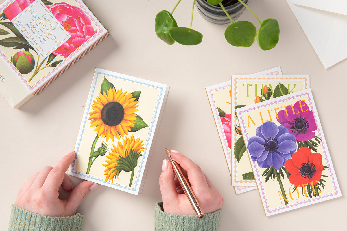 12 Luxury Notecard Box - Colourburst Florals | NCL01