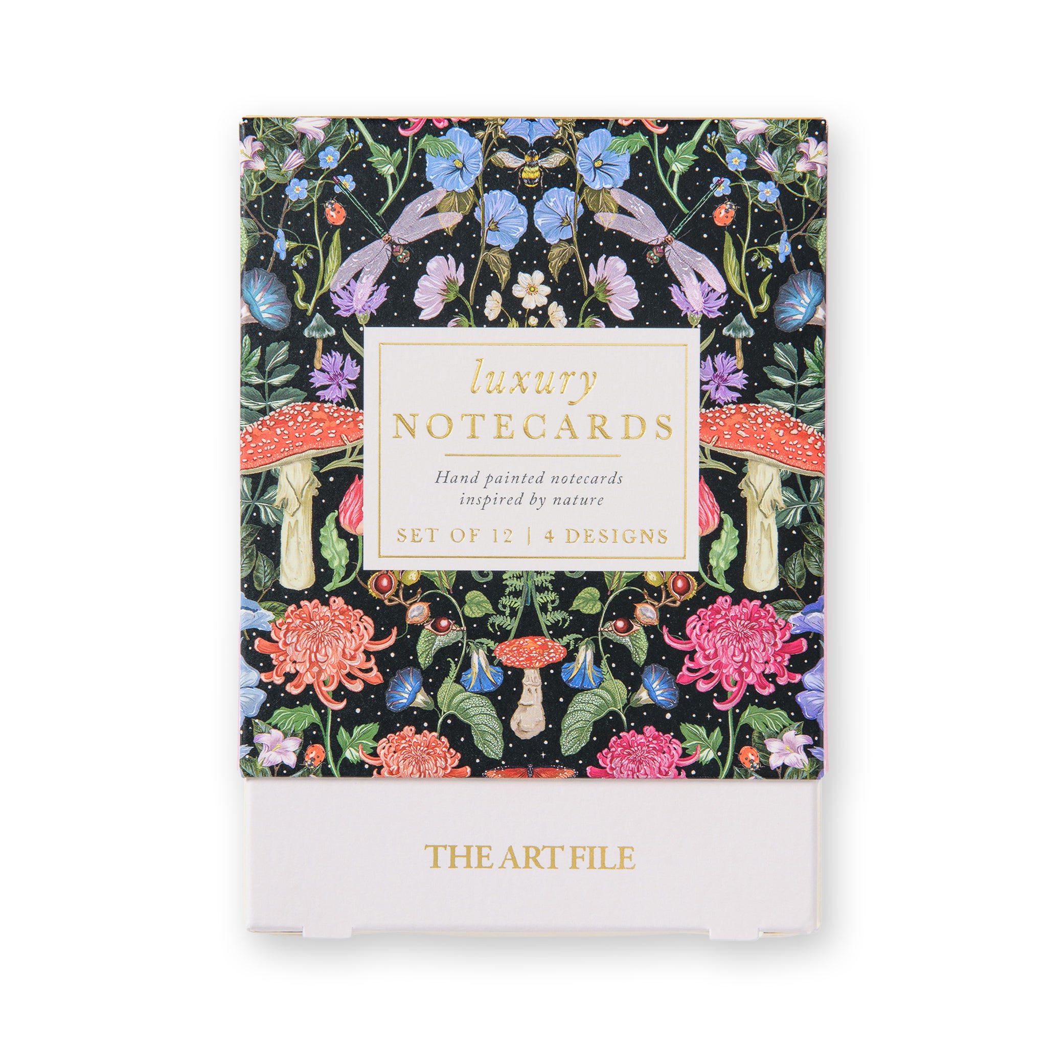12 Luxury Notecard Box - Midnight Bloom