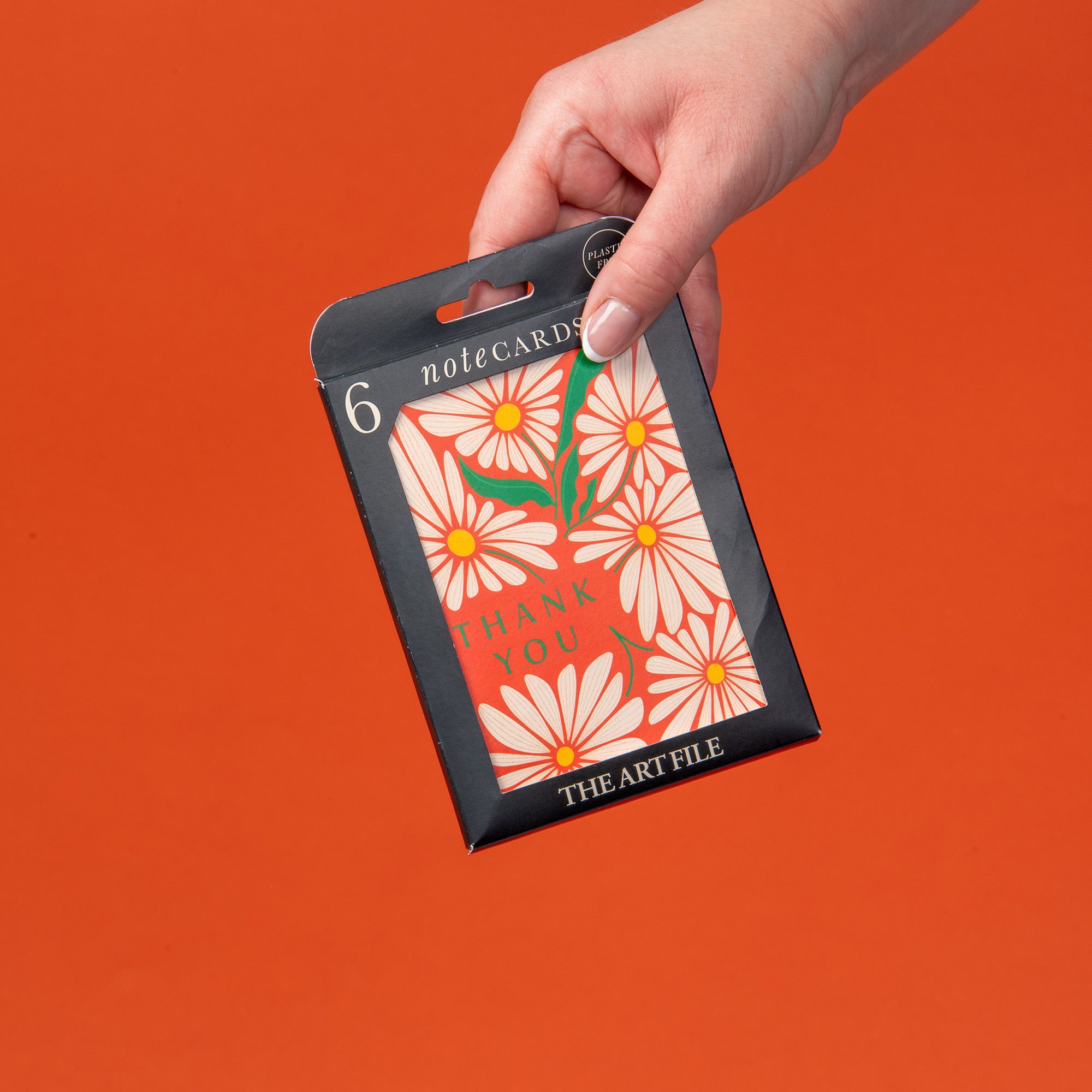 6 Notecard Pack - Thank You Red Flower | NCP02