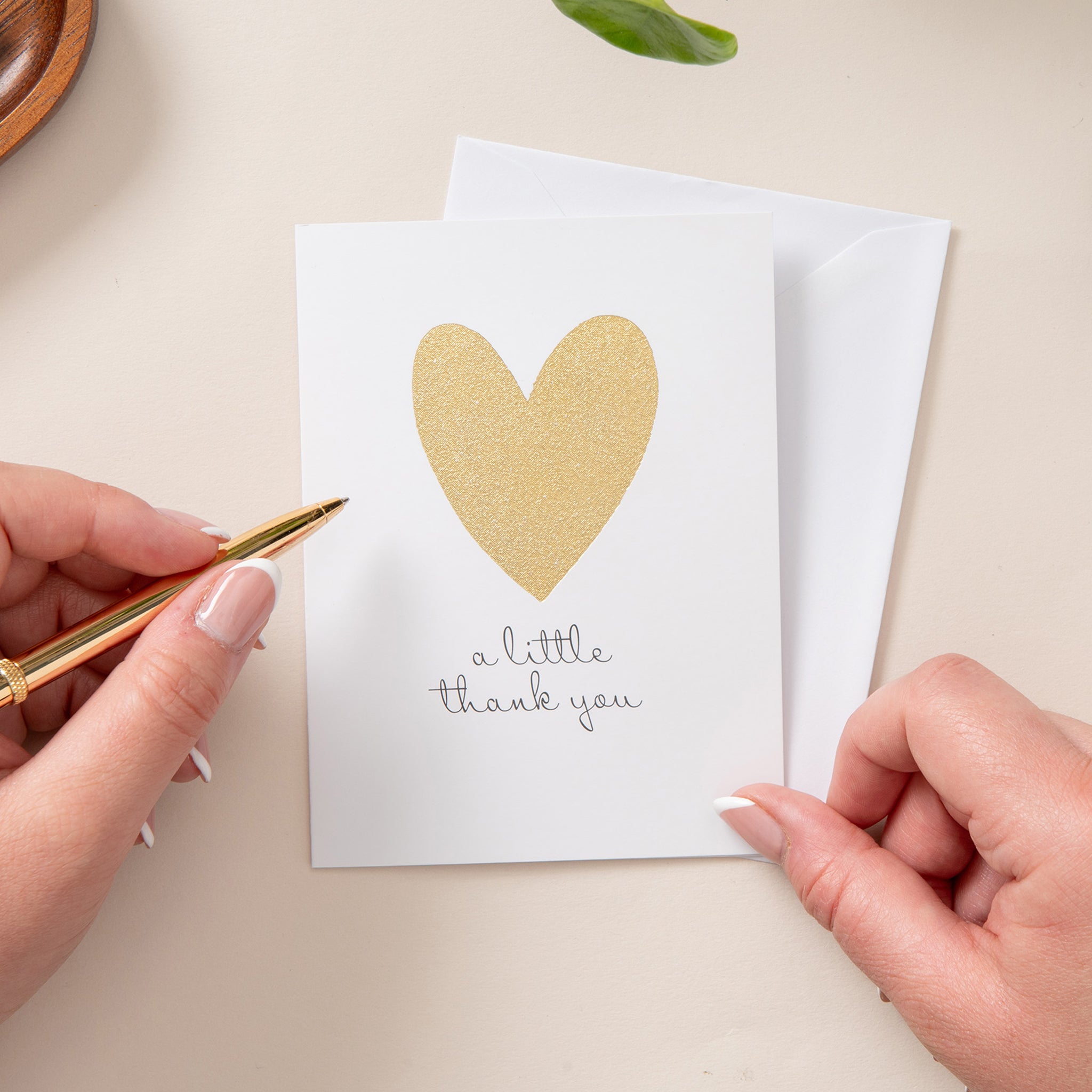 6 Notecard Pack - Gold Heart | NCP09
