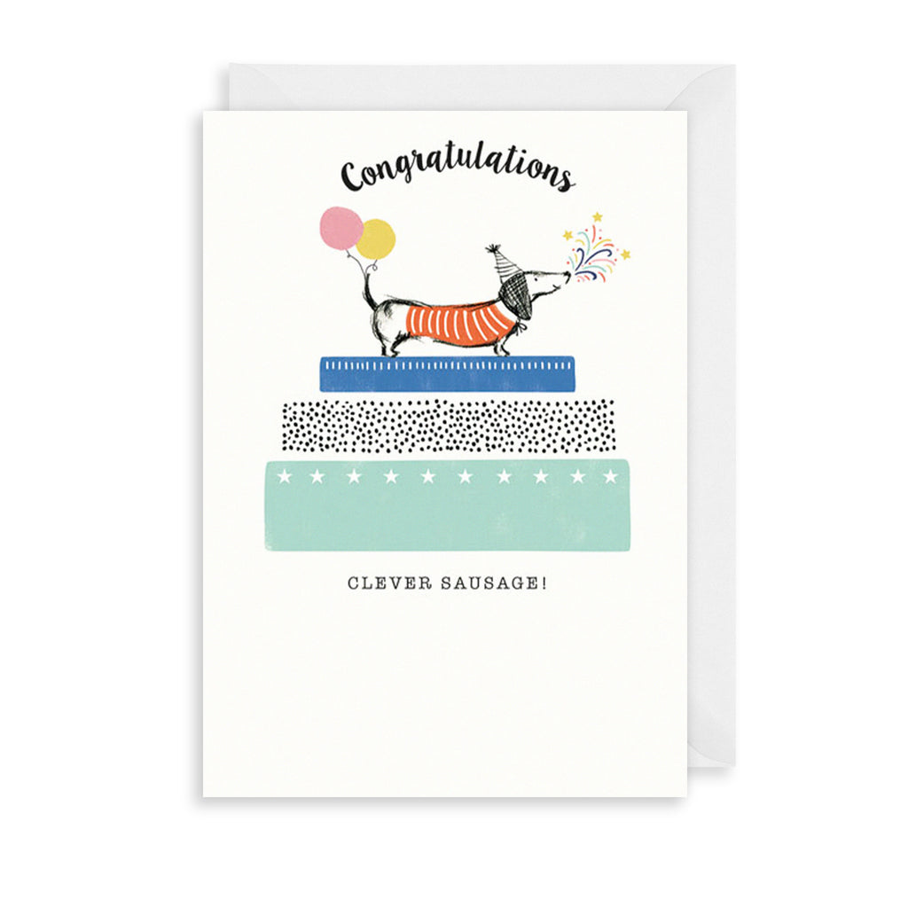 Clever Sausage Greetings Card The Art File