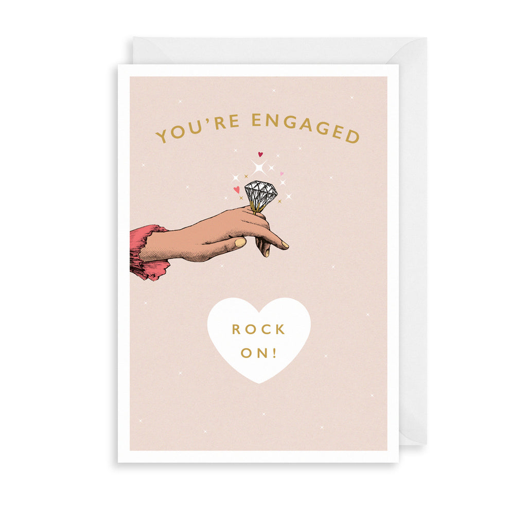 Rock On! Engagement Greetings Card The Art File