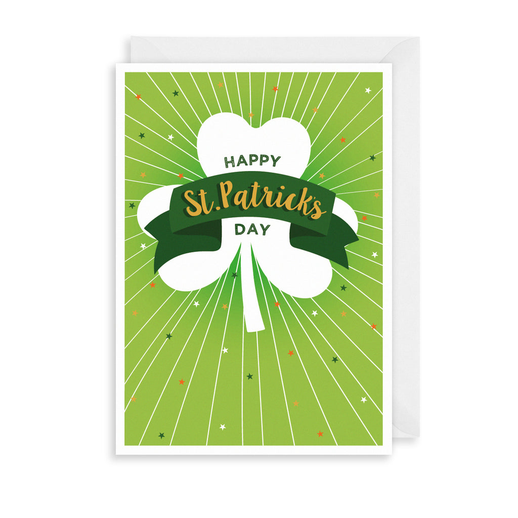 St.Patrick's Day Shamrock Greetings Card The Art File