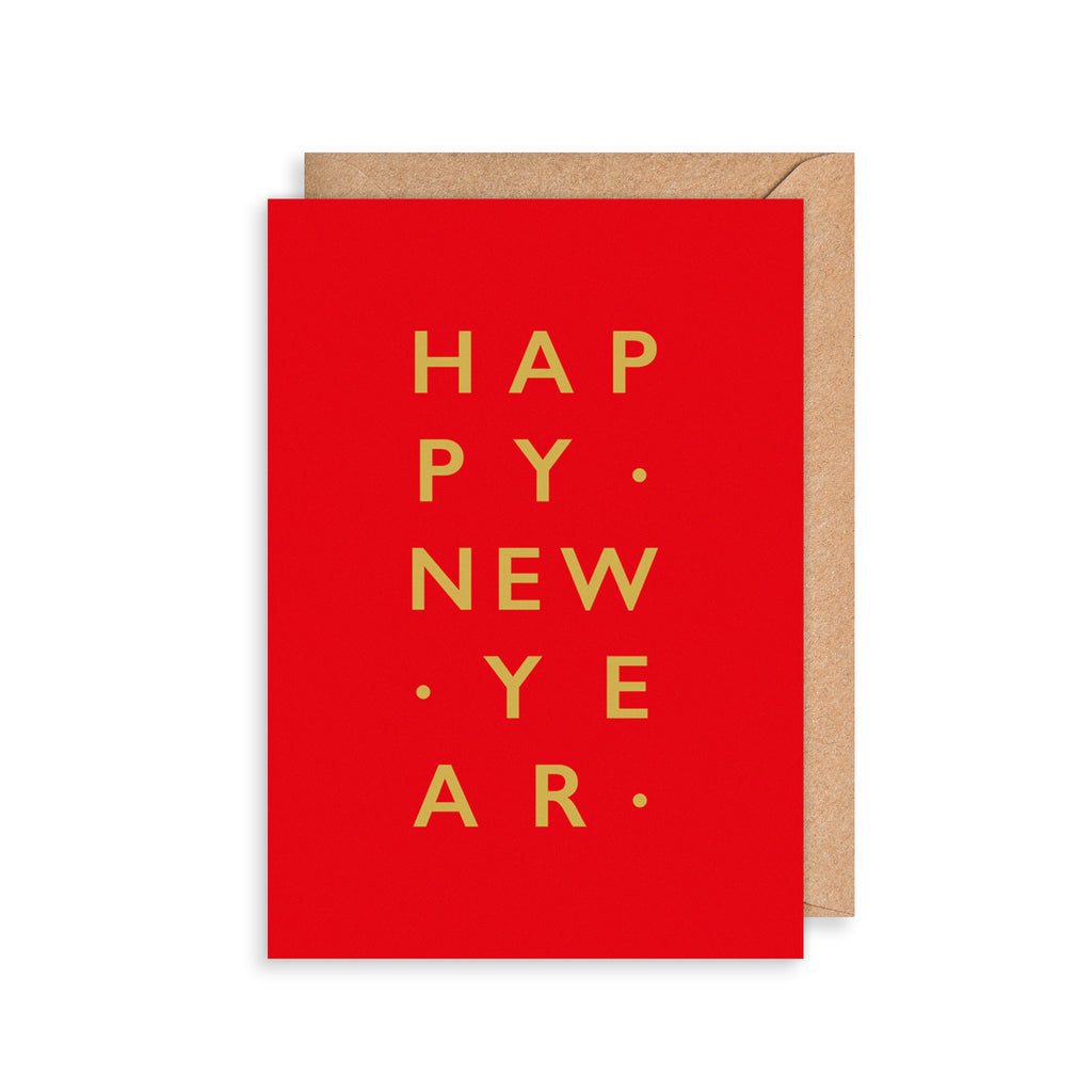 New Year Letters Greetings Card The Art File