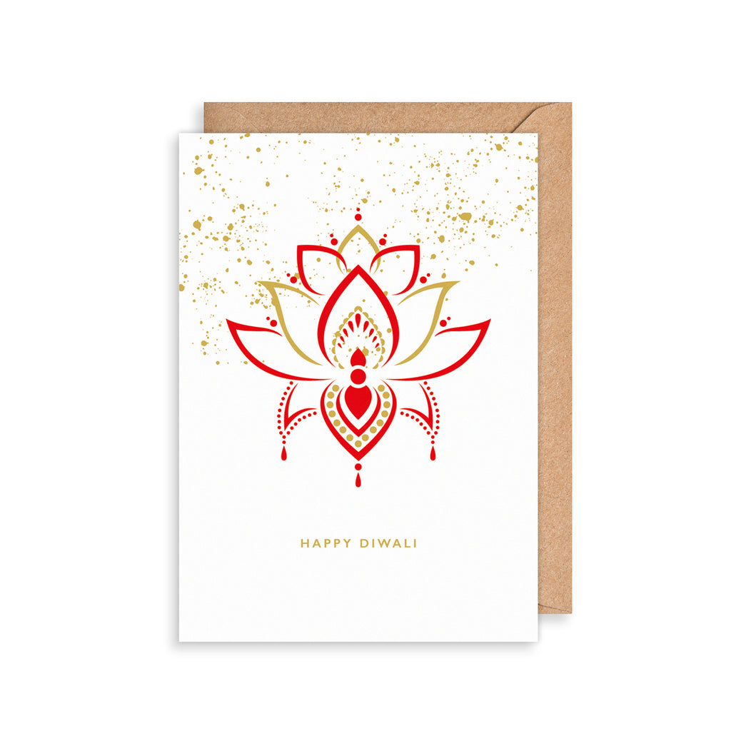 Diwali Flower Greetings Card The Art File