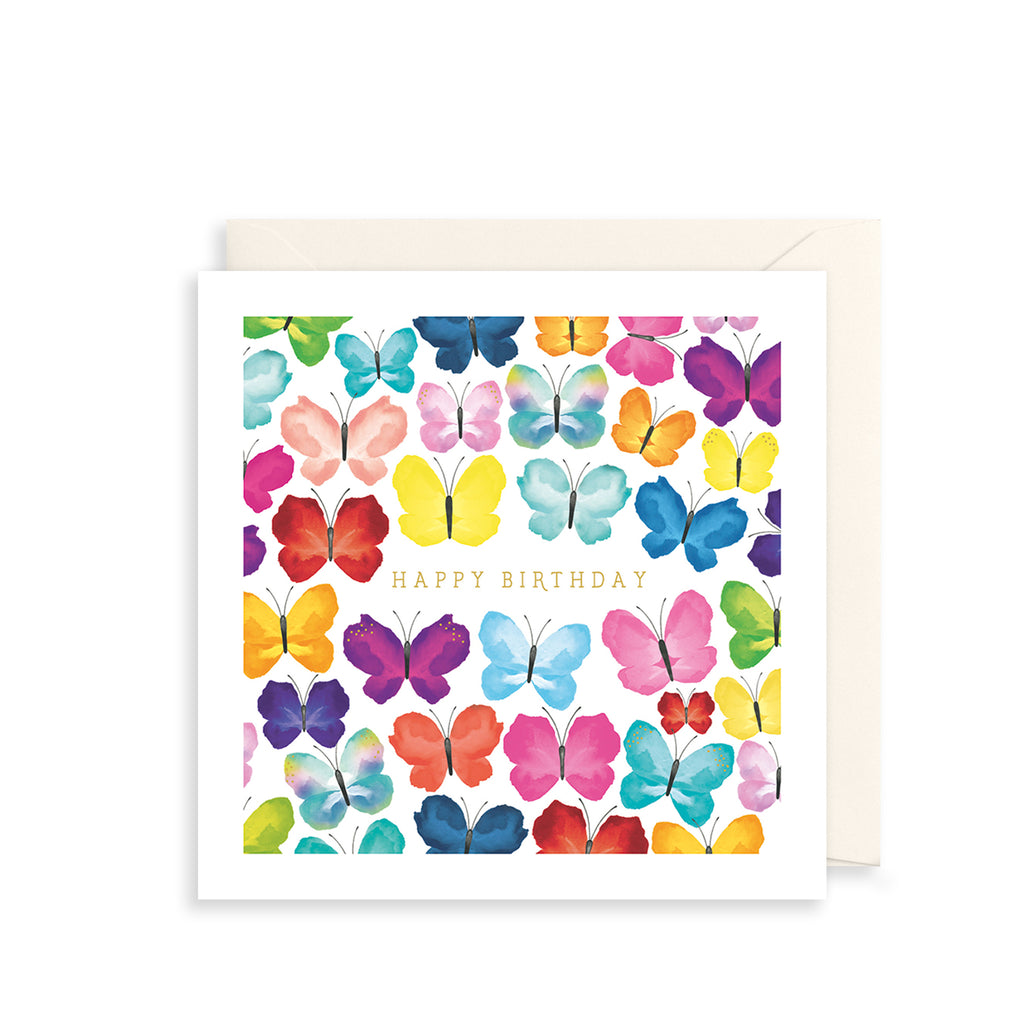 Colourful Butterflies Greetings Card The Art File