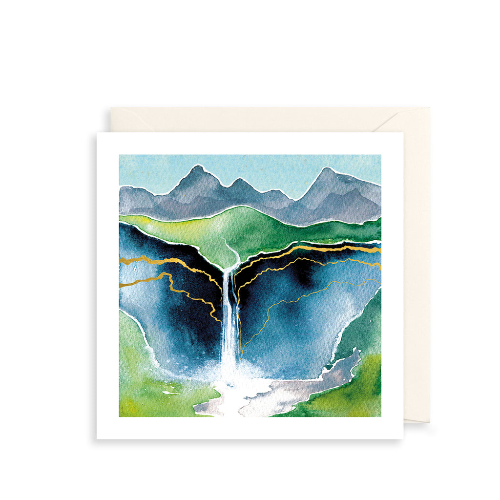Waterfall Greetings Card The Art File