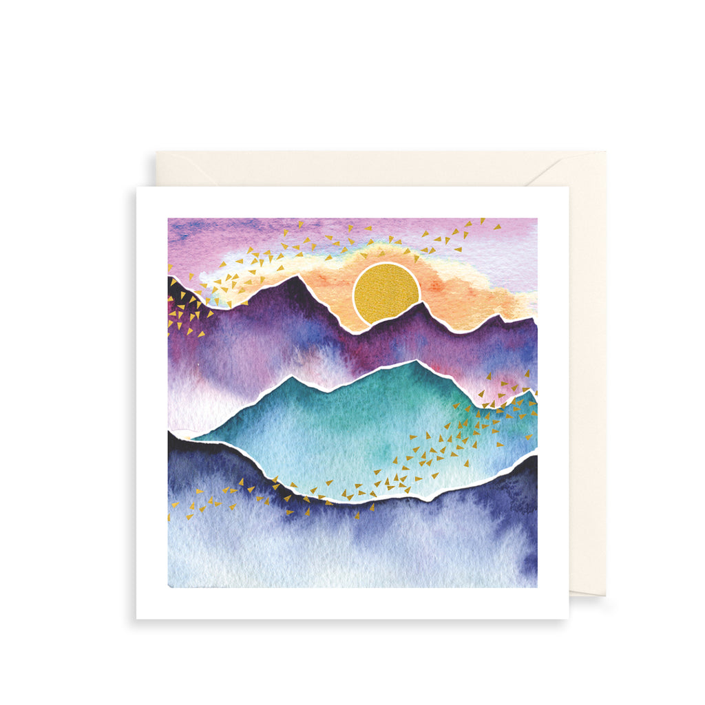 Sunny Mountains Greetings Card The Art File