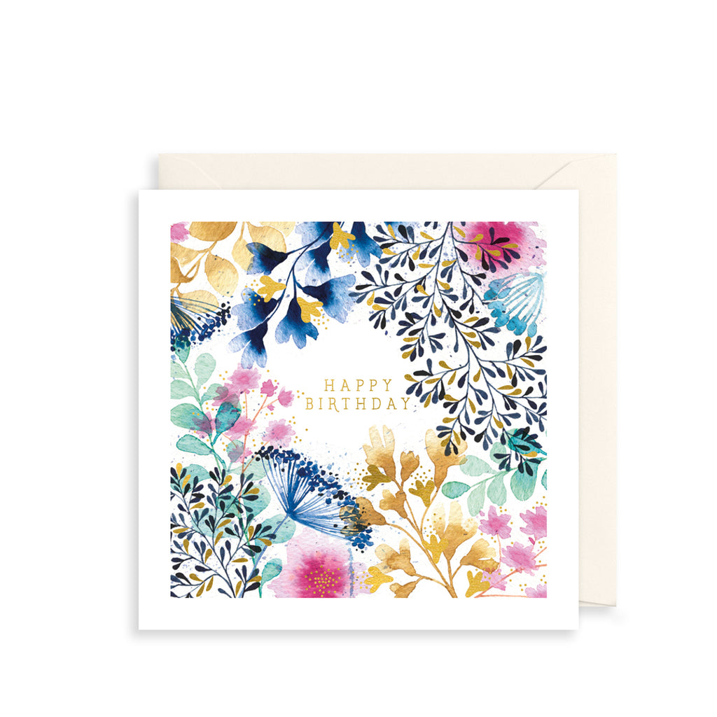 Floral Foliage Greetings Card The Art File