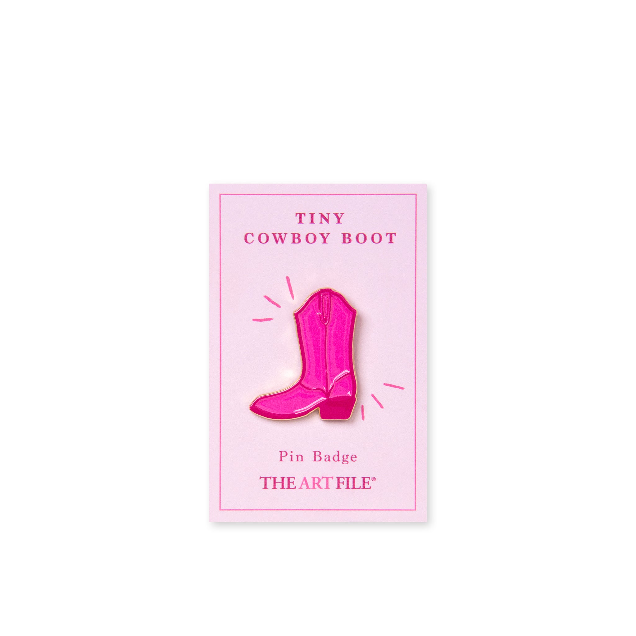 Pink Boot Metal Pin Badge