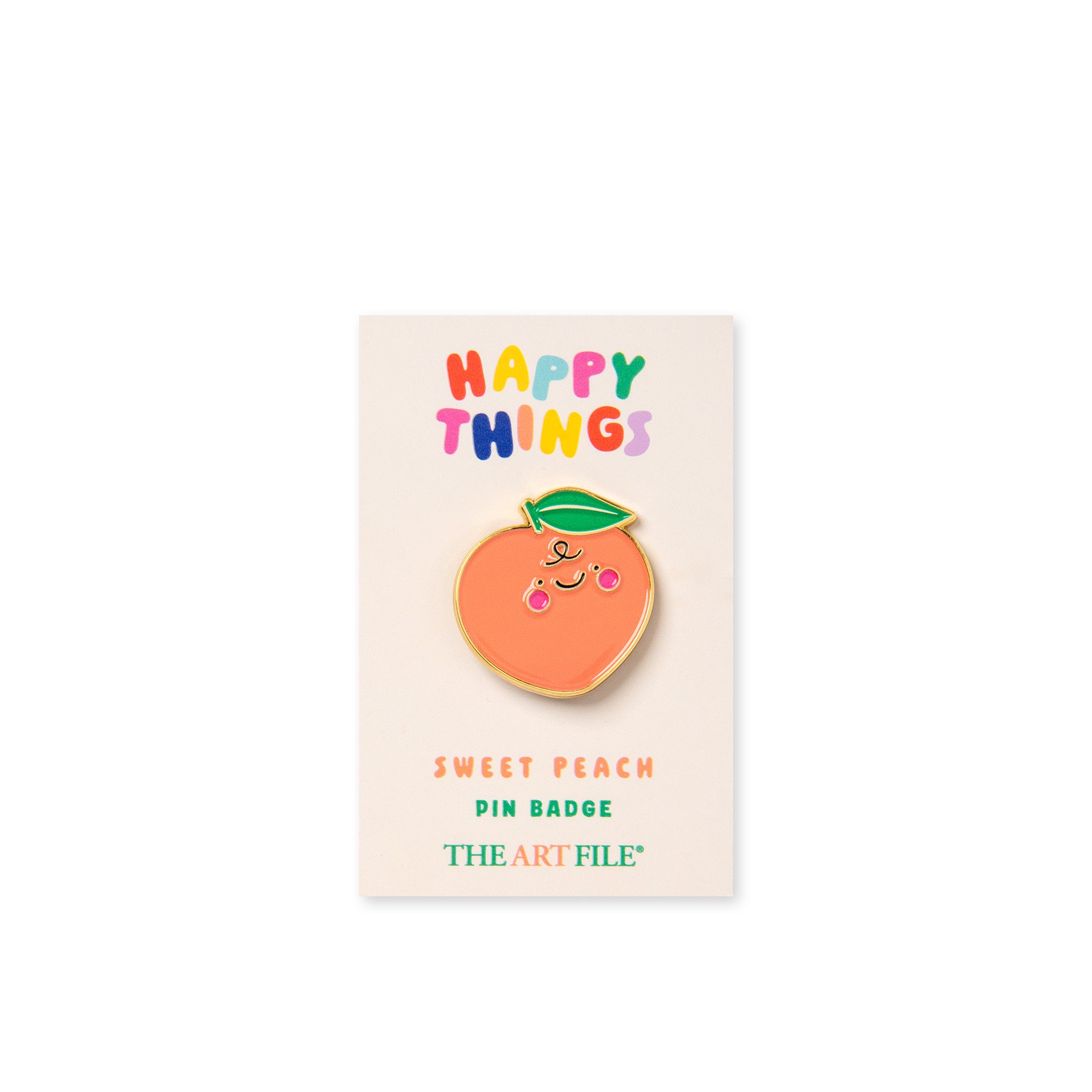 Peach Metal Pin Badge