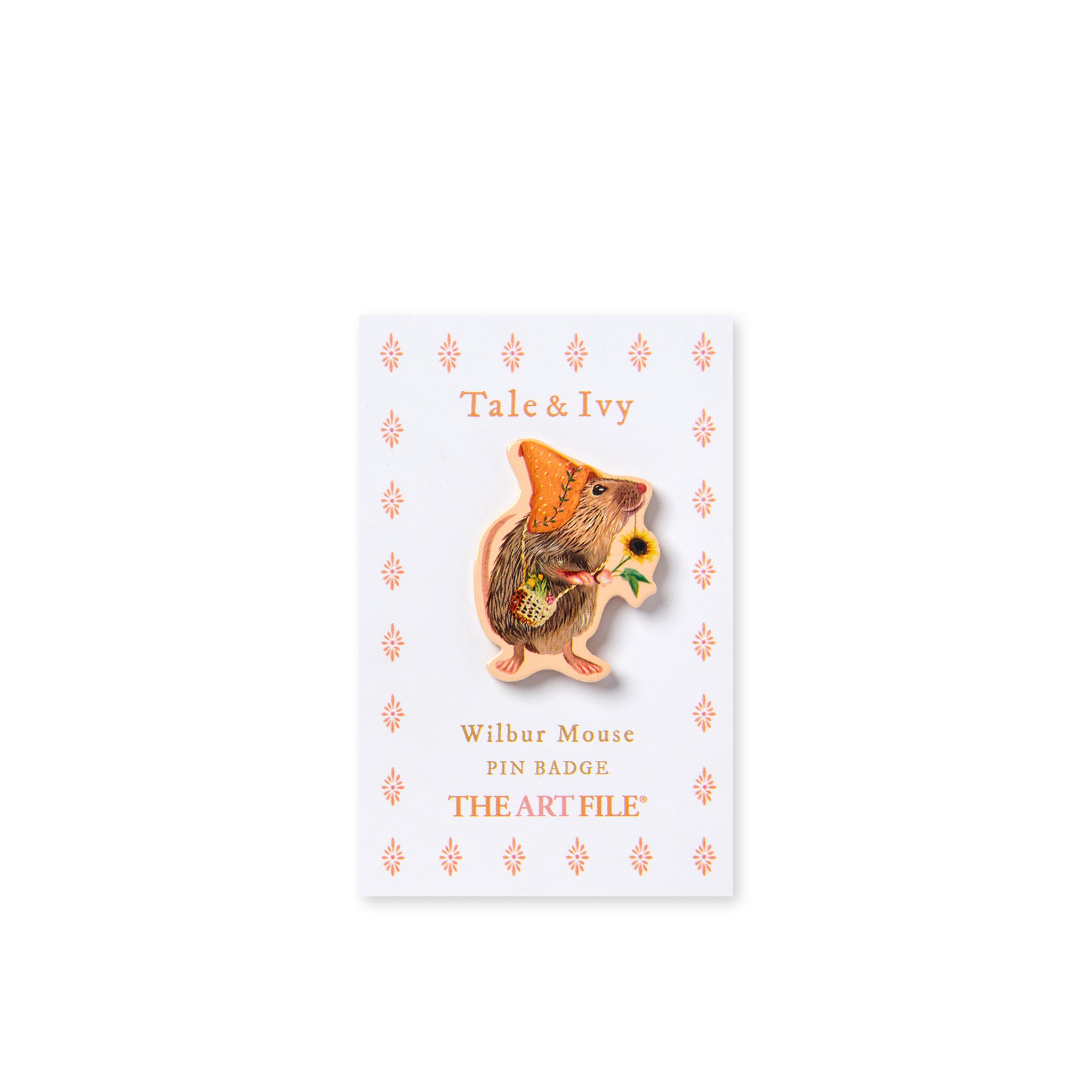 Mouse Wooden Pin Badge