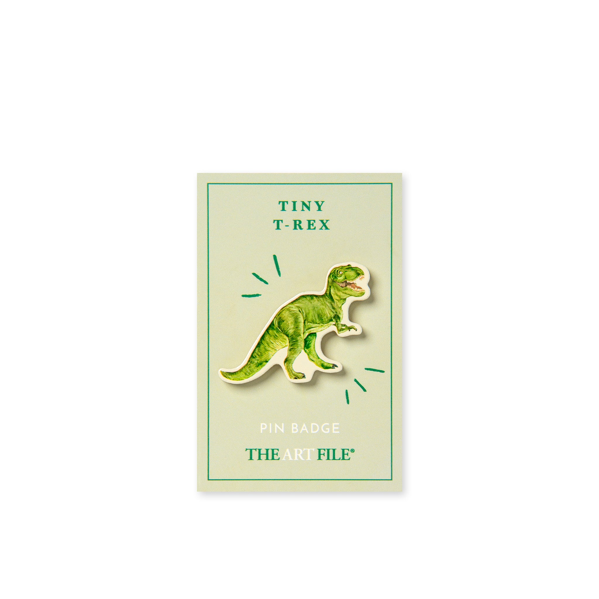 T-Rex Dinosaur Wooden Pin Badge