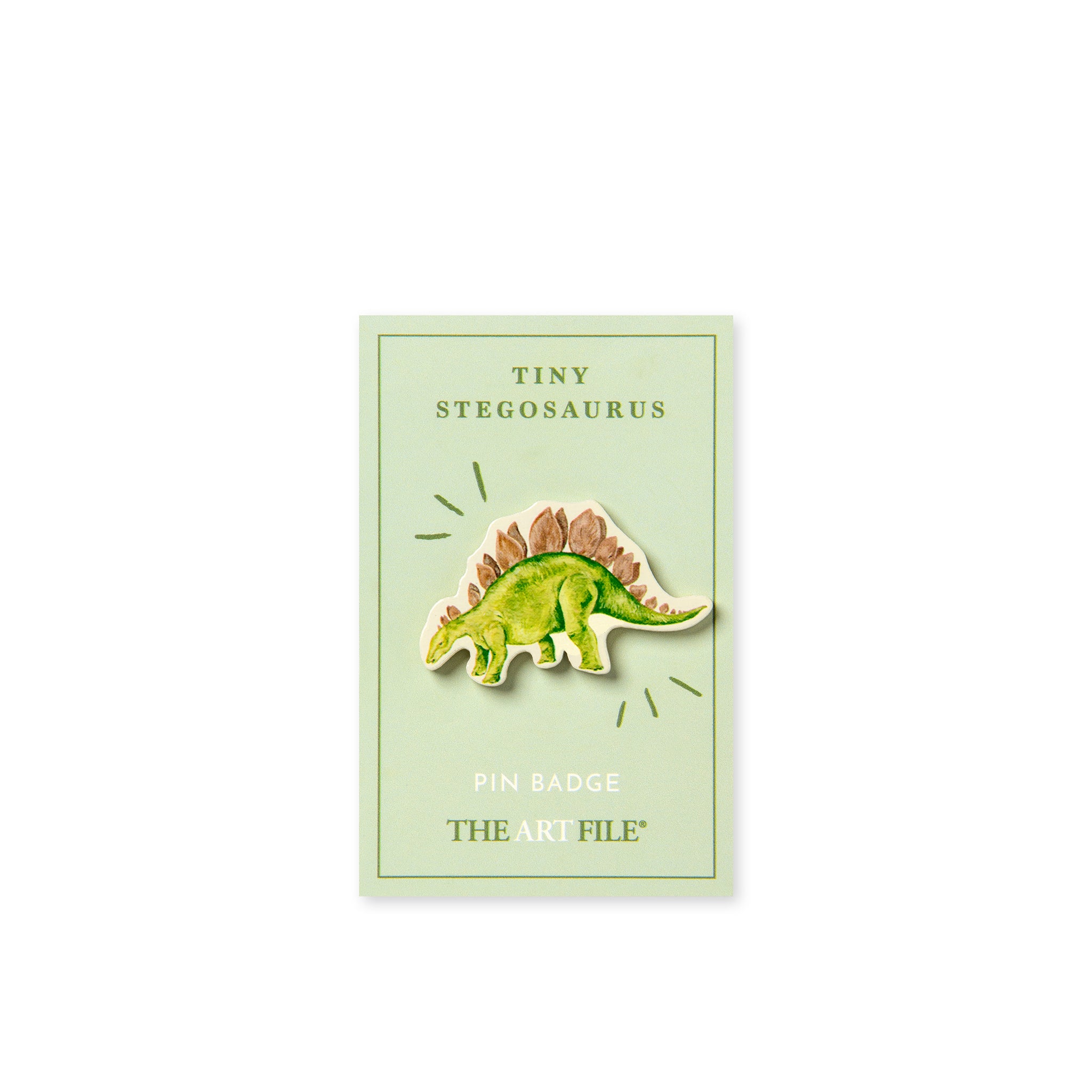 Stegosaurus Wooden Pin Badge