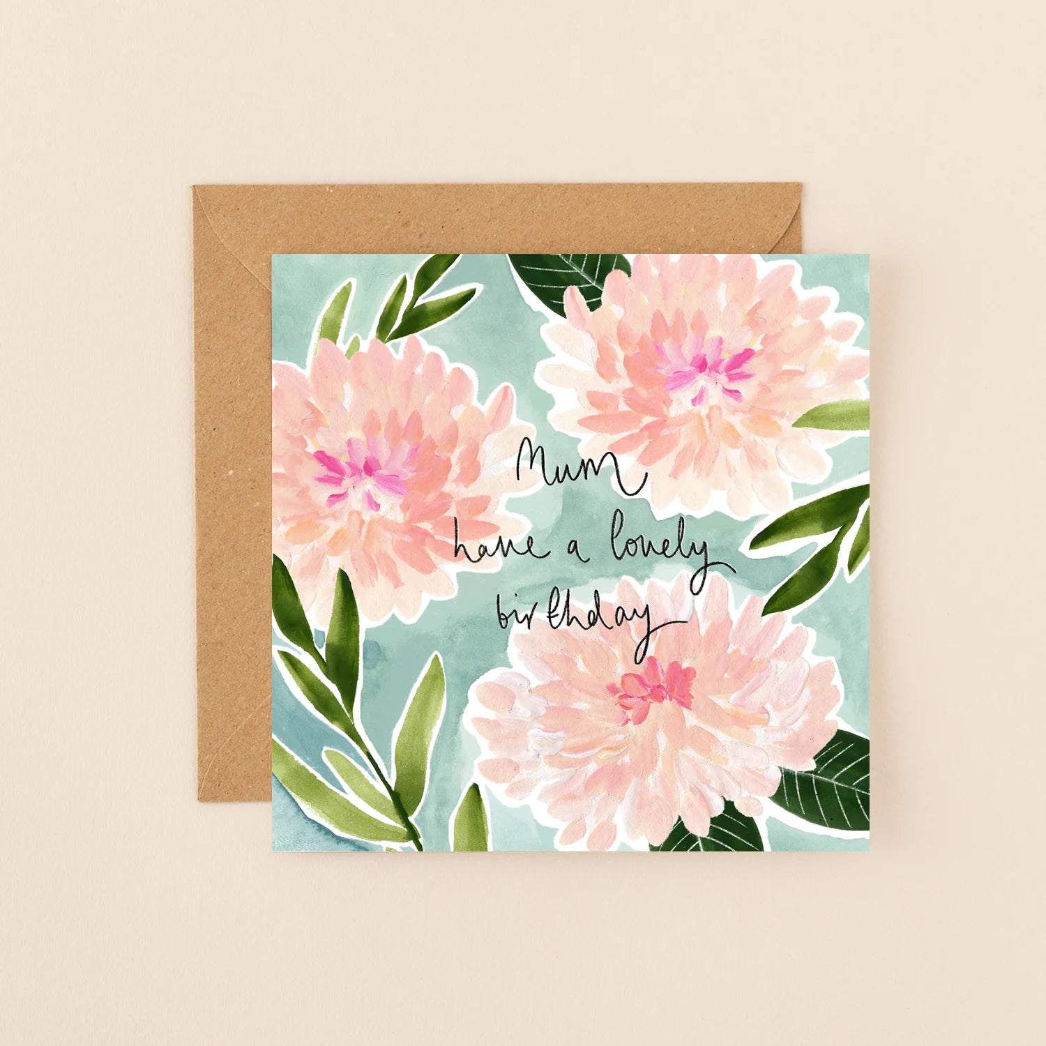 Dahlias Mum Birthday Card