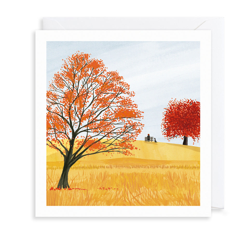 Autumn Walk Greetings Card The Art File