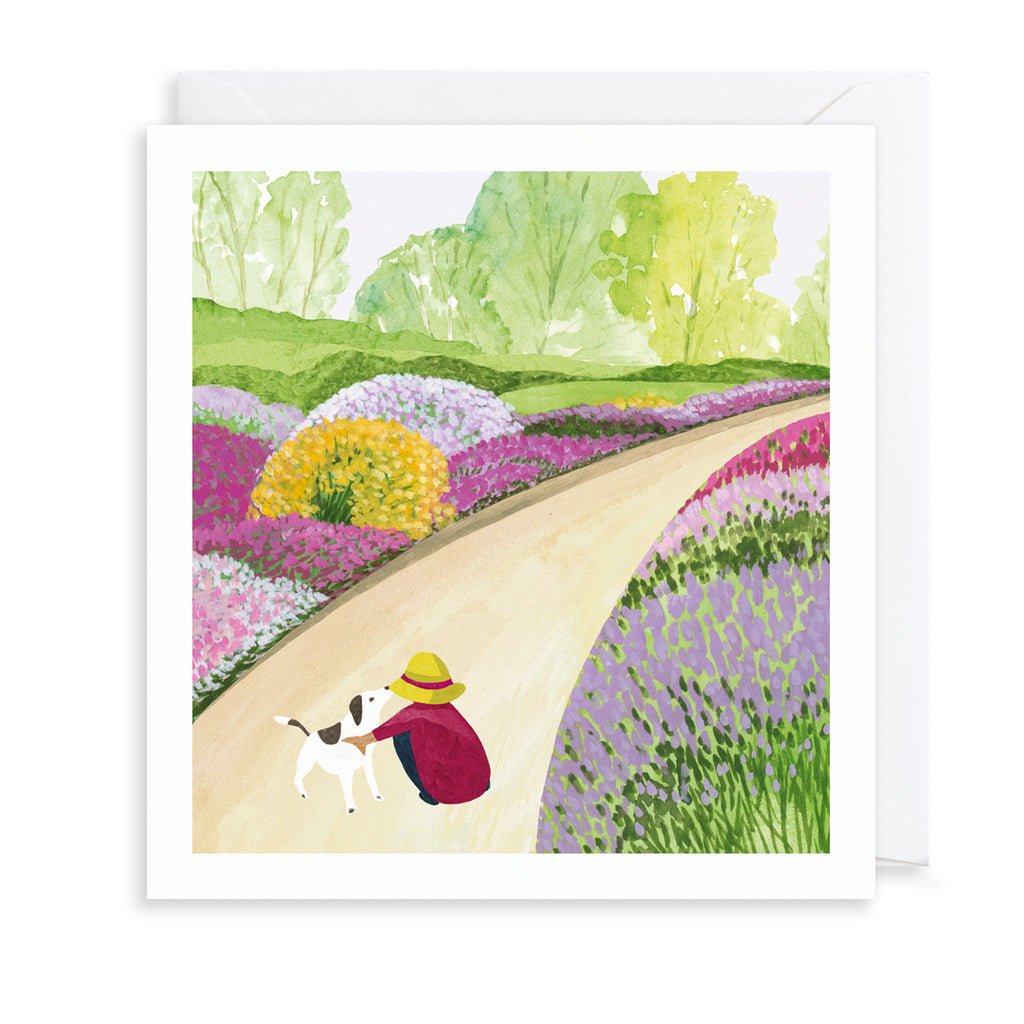 Flower Beds Greetings Card The Art File