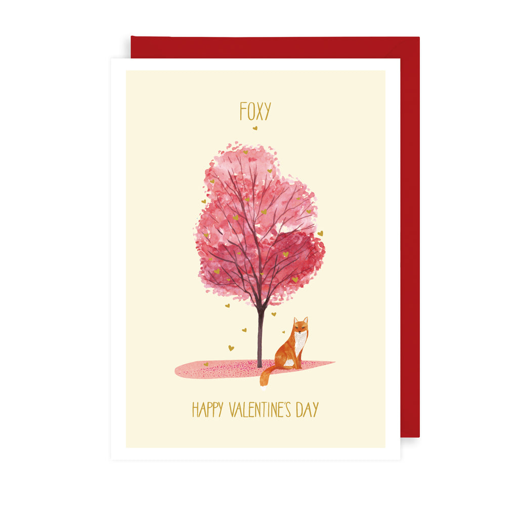 Foxy Valentine's Day Greetings Card The Art File