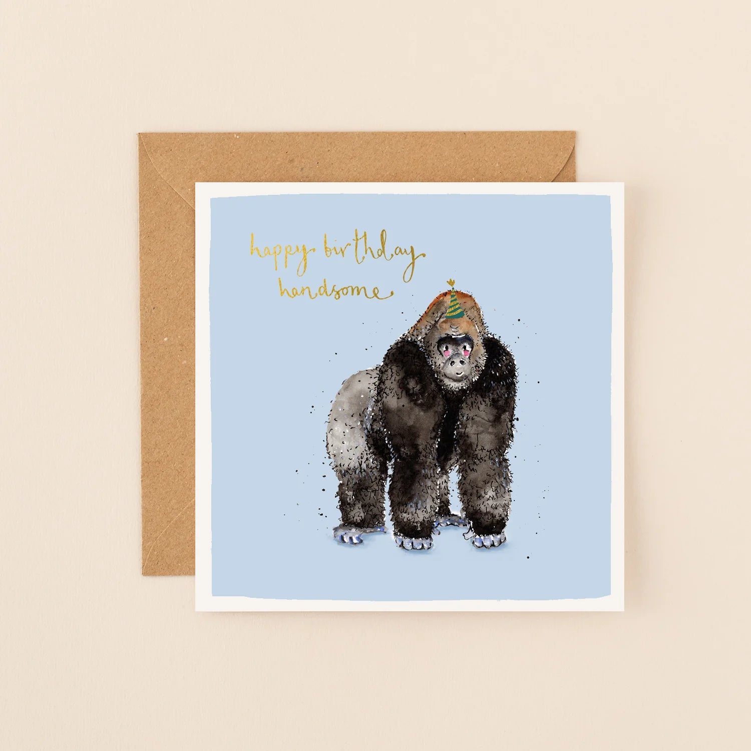 Gorilla Happy Birthday Card