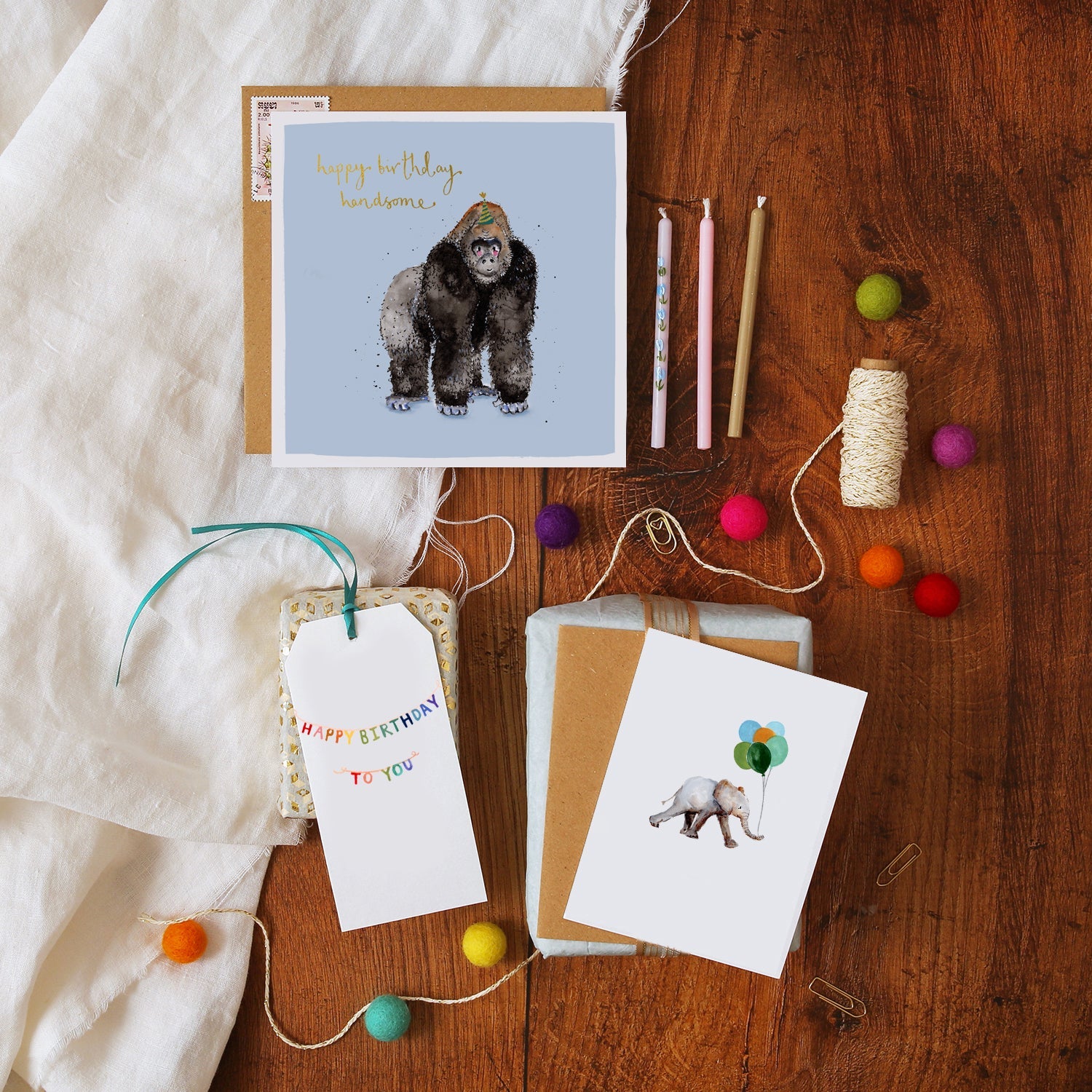 Gorilla Happy Birthday Card