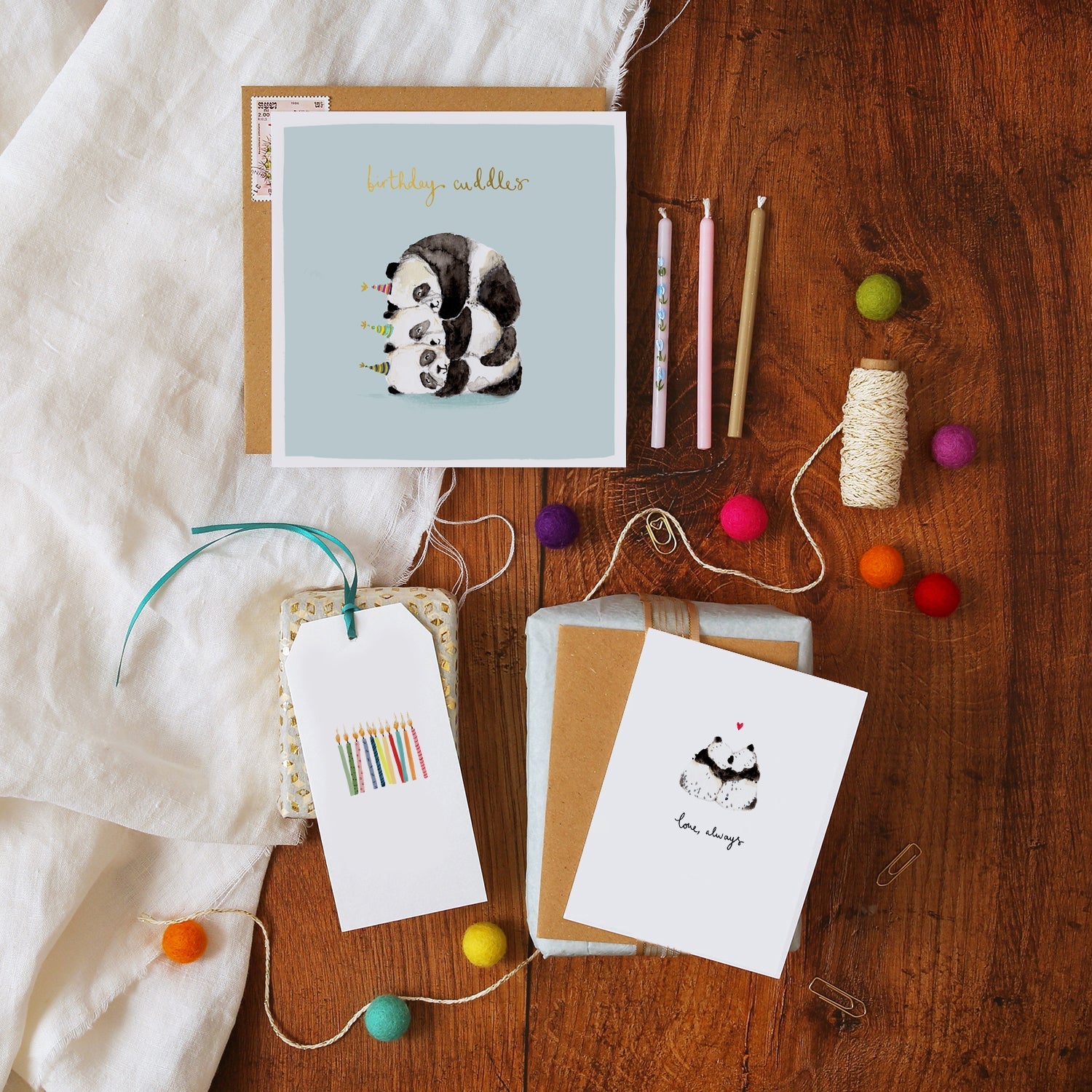 Pandas Love Always Mini Card
