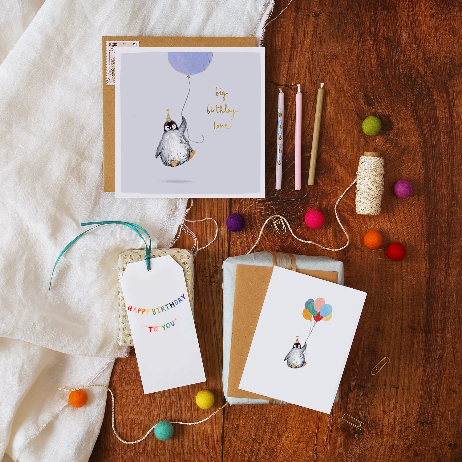 Penguin Big Birthday Love Birthday Card