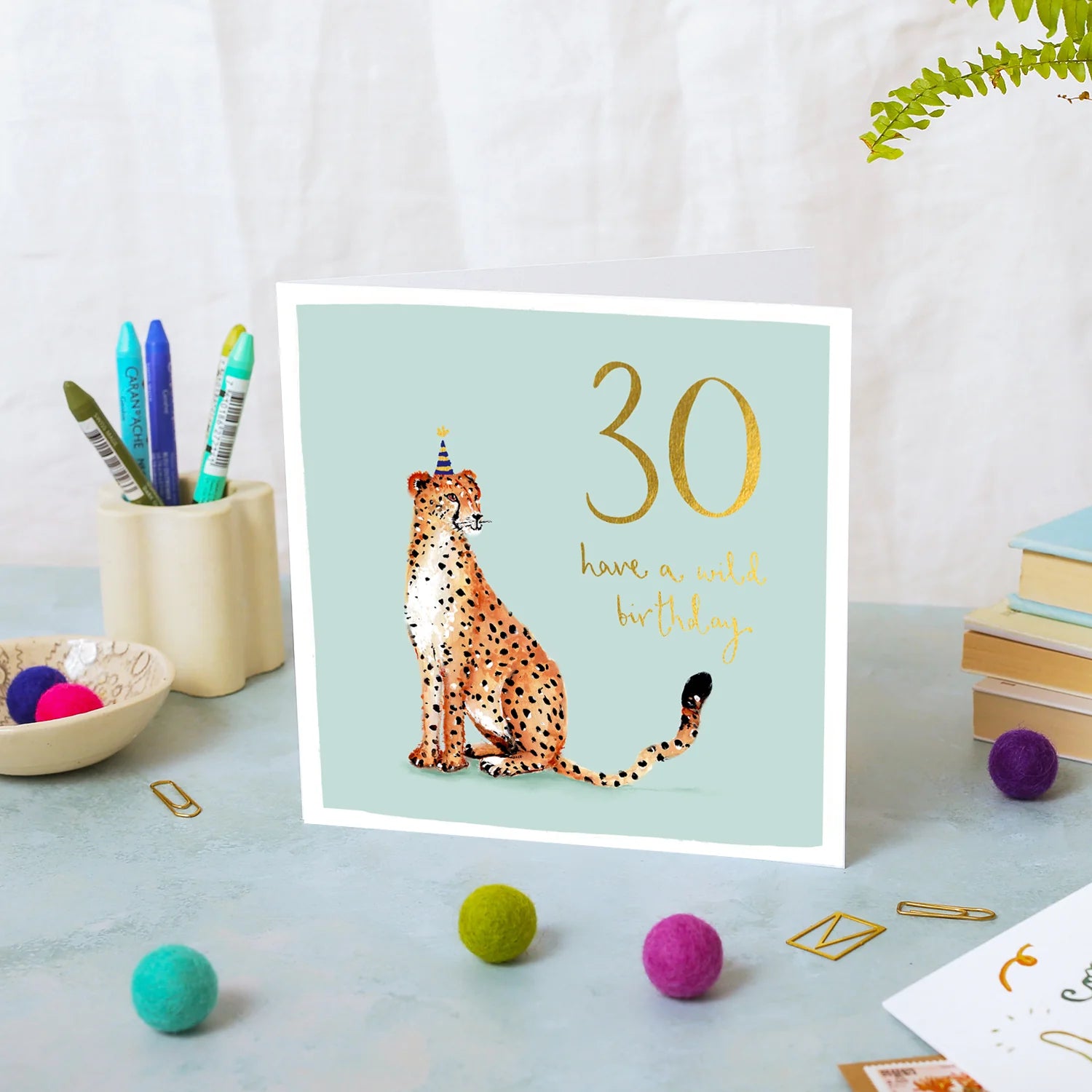 Cheetah 30th Birthday Card
