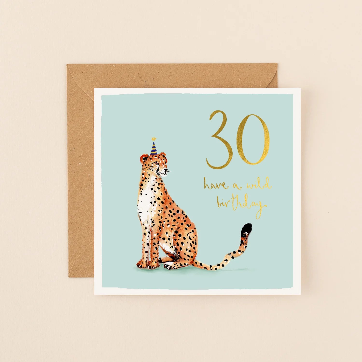 Cheetah 30th Birthday Card