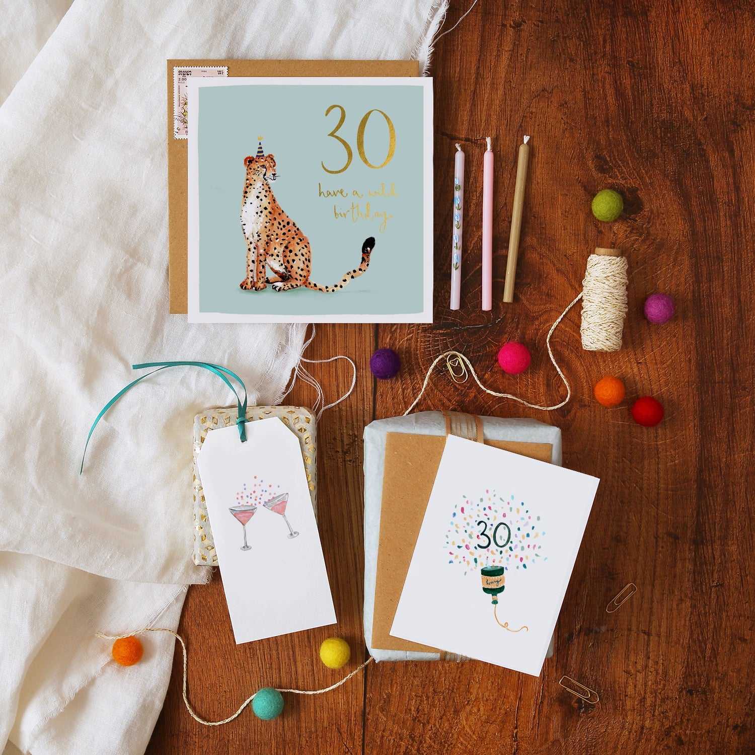 Cheetah 30th Birthday Card
