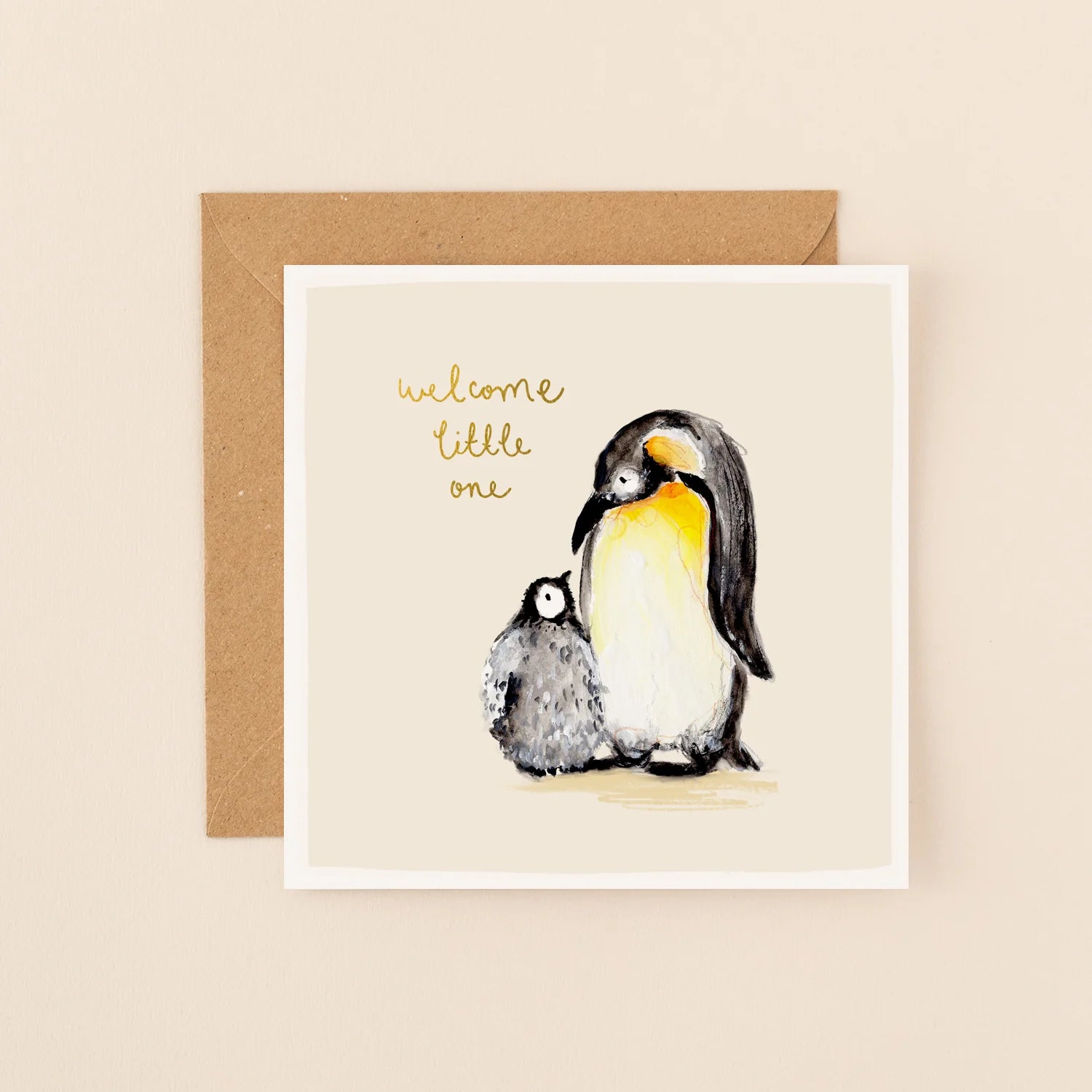 Penguins Welcome Little One Baby Card