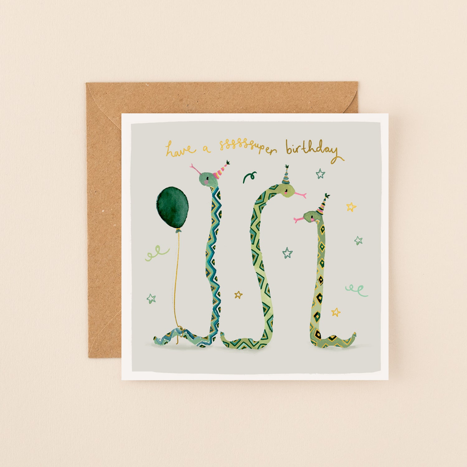 Snakes Super Birthday Card