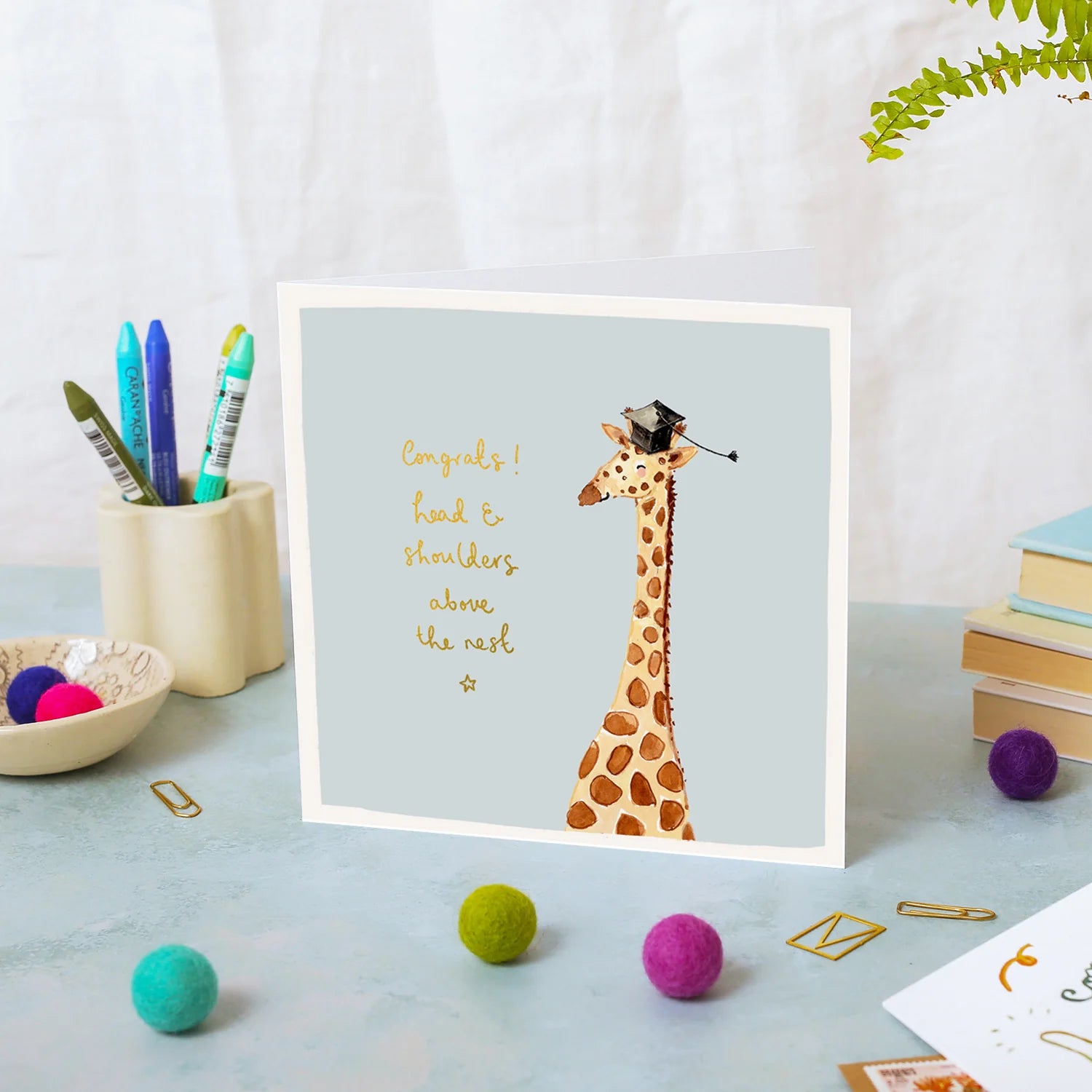 Giraffe Graduation Card