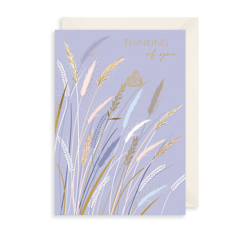Golden Thinking Of You Greetings Card The Art File