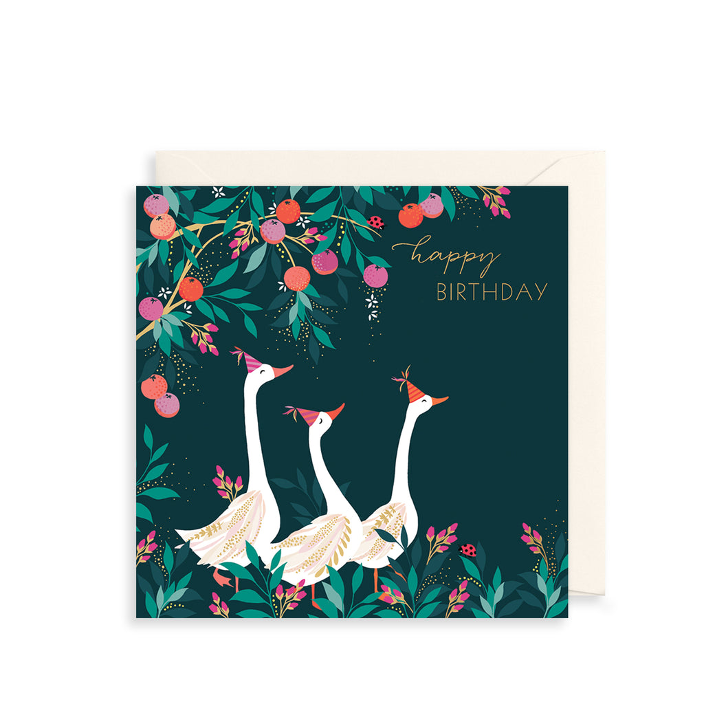 Party Geese Greetings Card The Art File