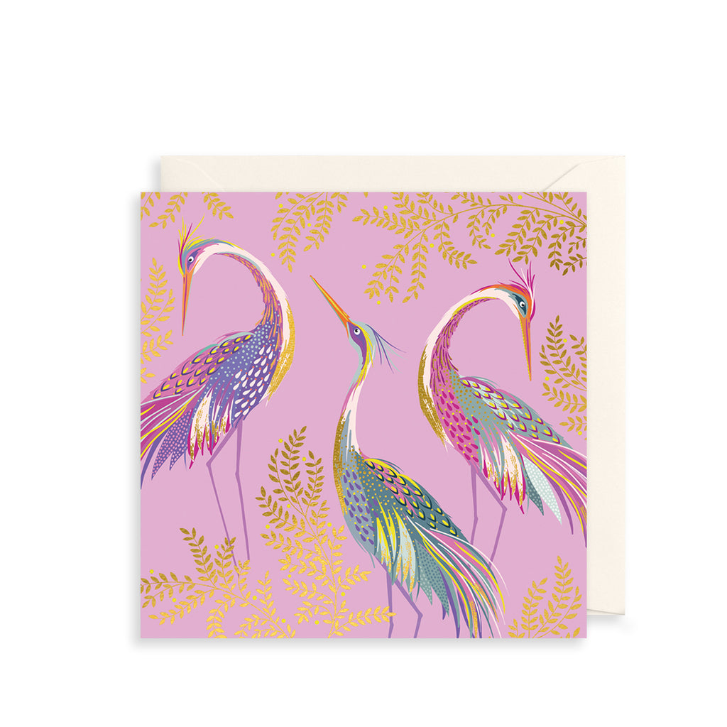 Three Cranes Greetings Card The Art File