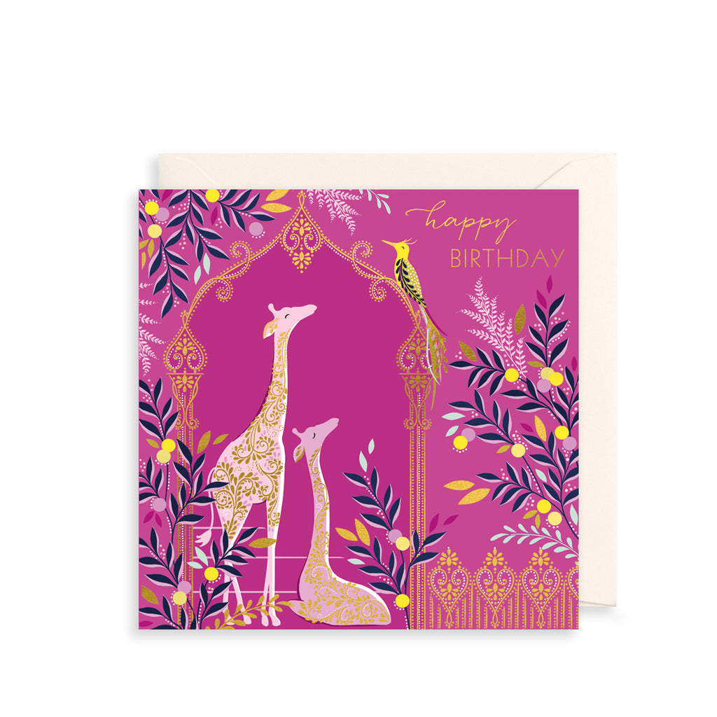 Giraffe Pair Greetings Card The Art File
