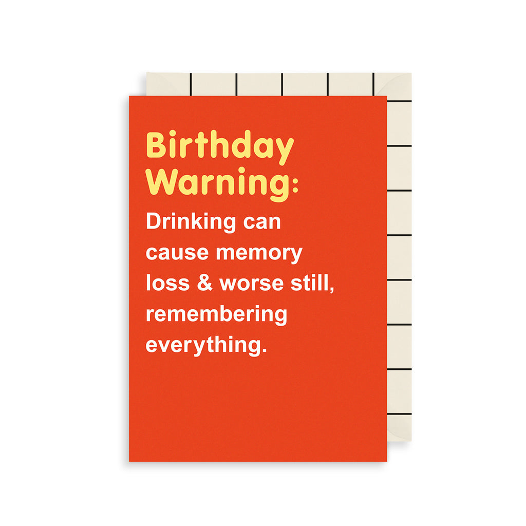 Birthday Warning Greetings Card The Art File