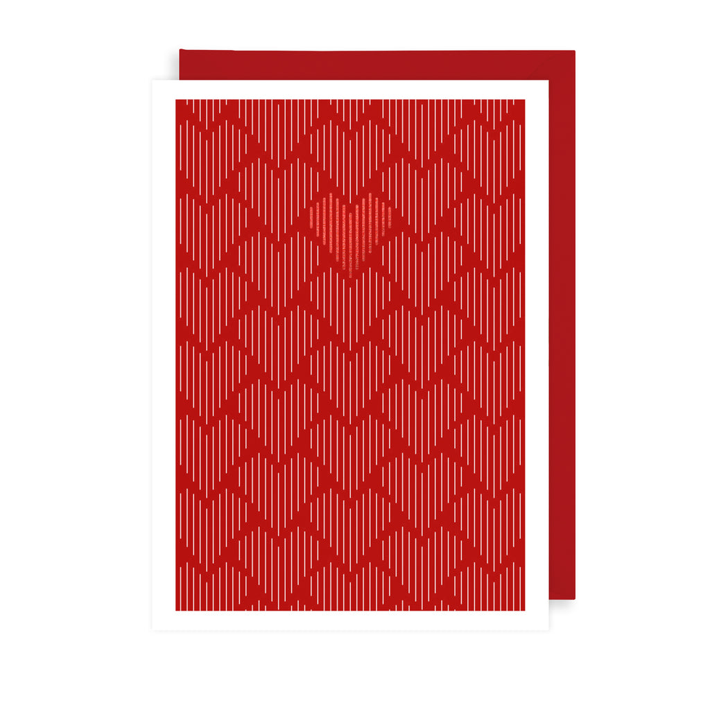 Red Love Heart Greetings Card The Art File