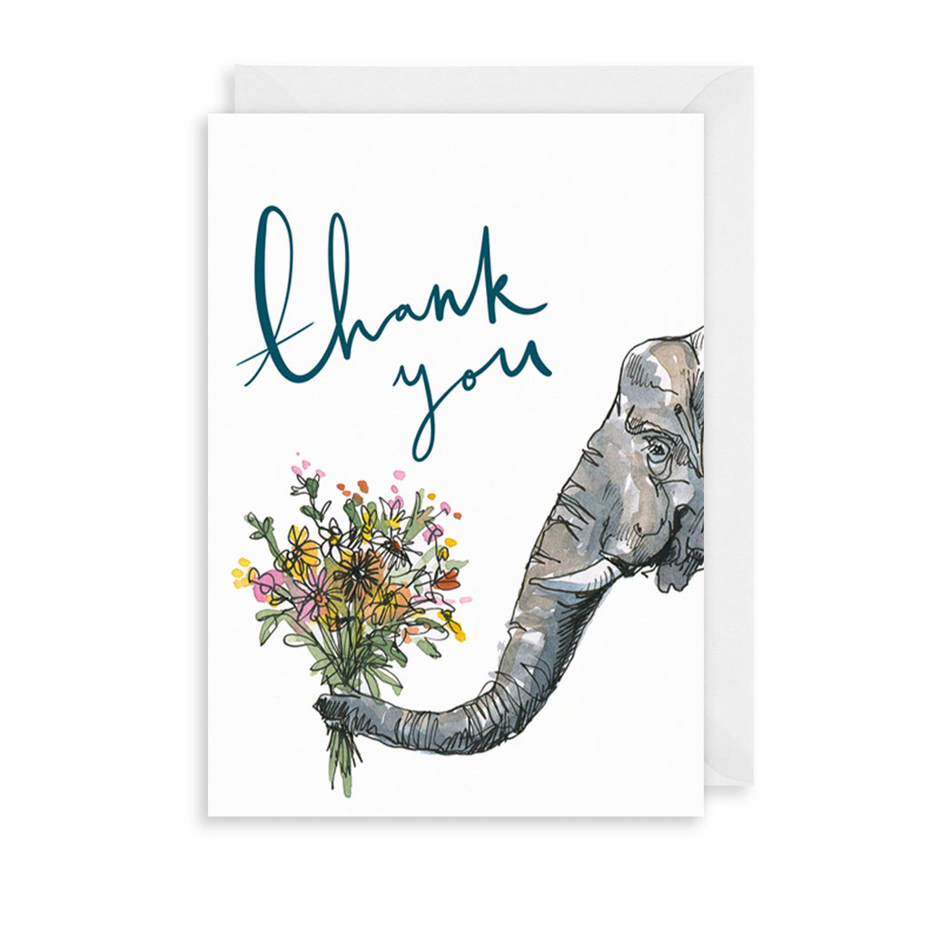 Thank You Elephant Greetings Card The Art File